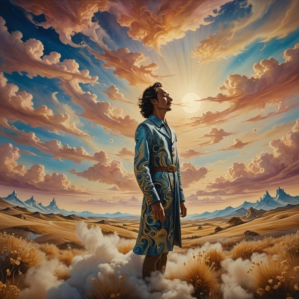 Mystical Being in Surreal Dreamscape: A Vision