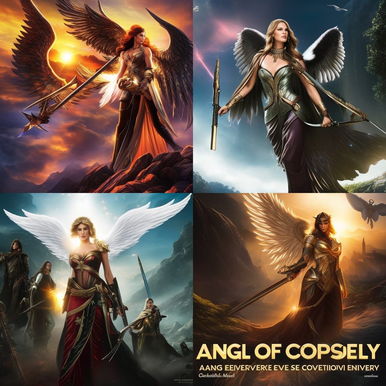 Angel of Beauty Rises Against Enemies