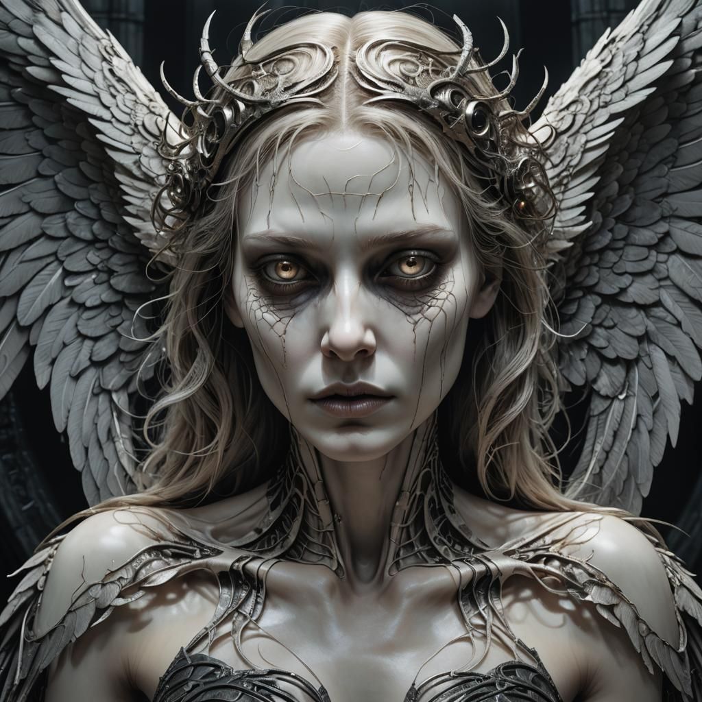 Fallen Angel of Death in Gothic Style