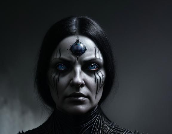 Sapphire-Eyed Sorceress Confronts Darkness in Dark Fantasy S...