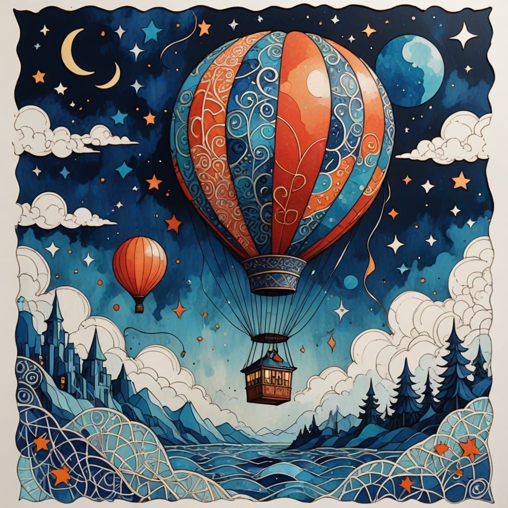 Dreamy Whimsy: A Balloon's Ethereal Dance