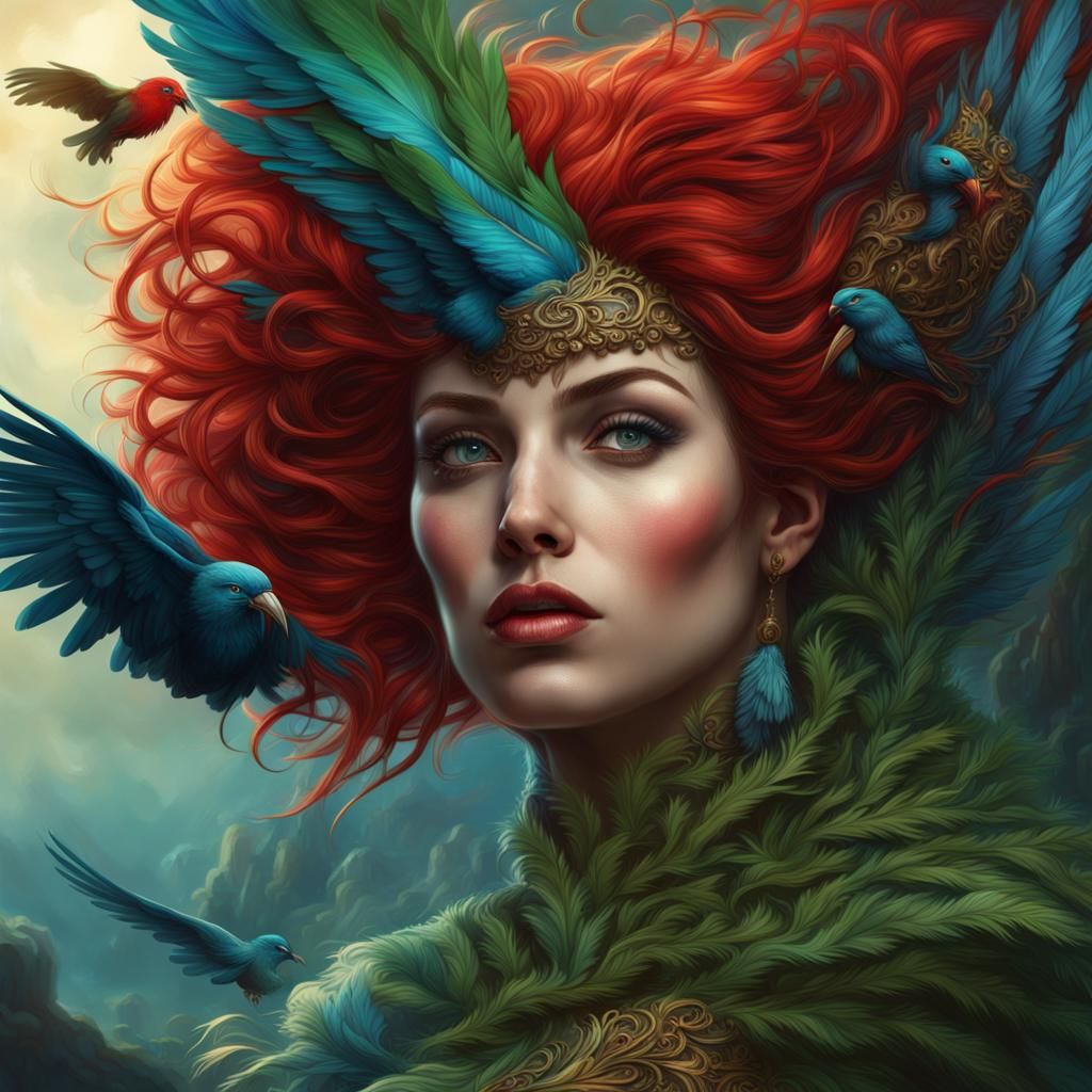 Lovebird Serenade: A Matte Painting in Unreal Engine 5