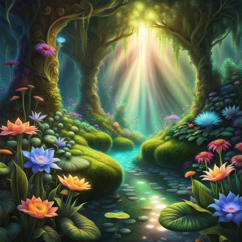 Magical Healing Plants: Surreal Concept Art