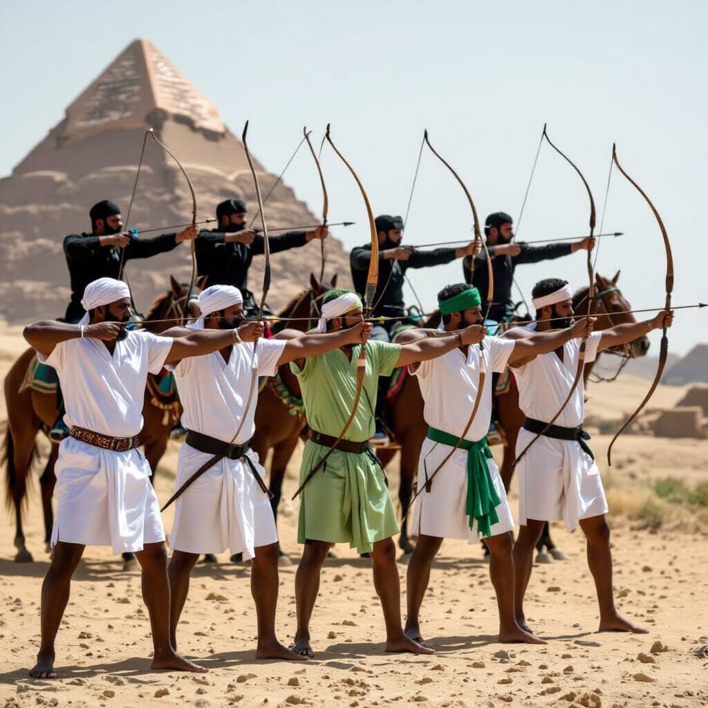 Archers Aiming at Pyramid