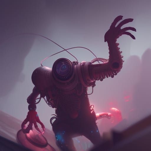 DJ Music Man in Biopunk Style