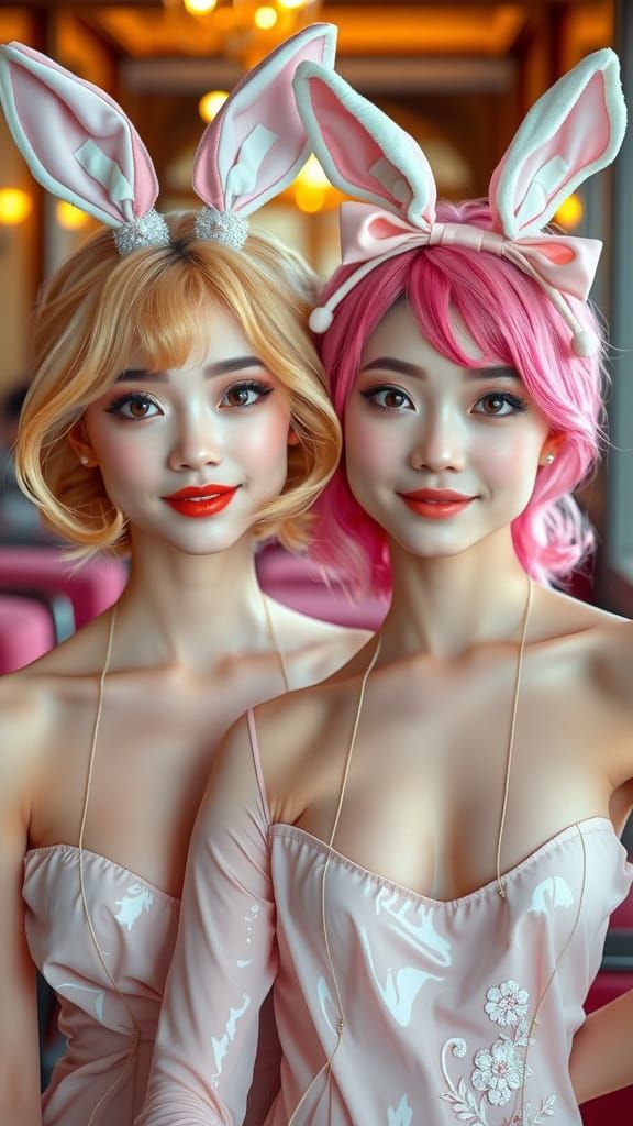 Japanese Women in Kawaii Luxury Fashion