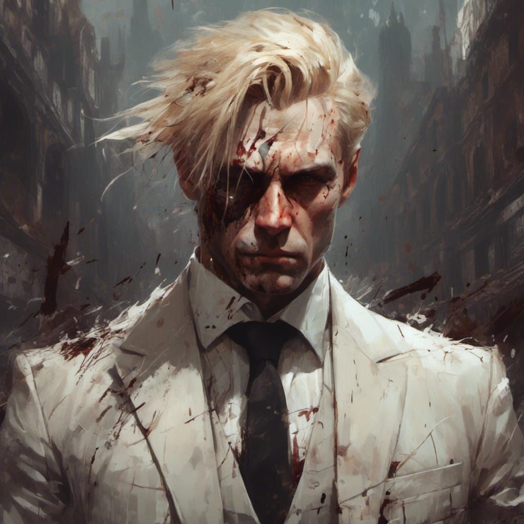 Intimidating Hitman Portrait in Dramatic Lighting