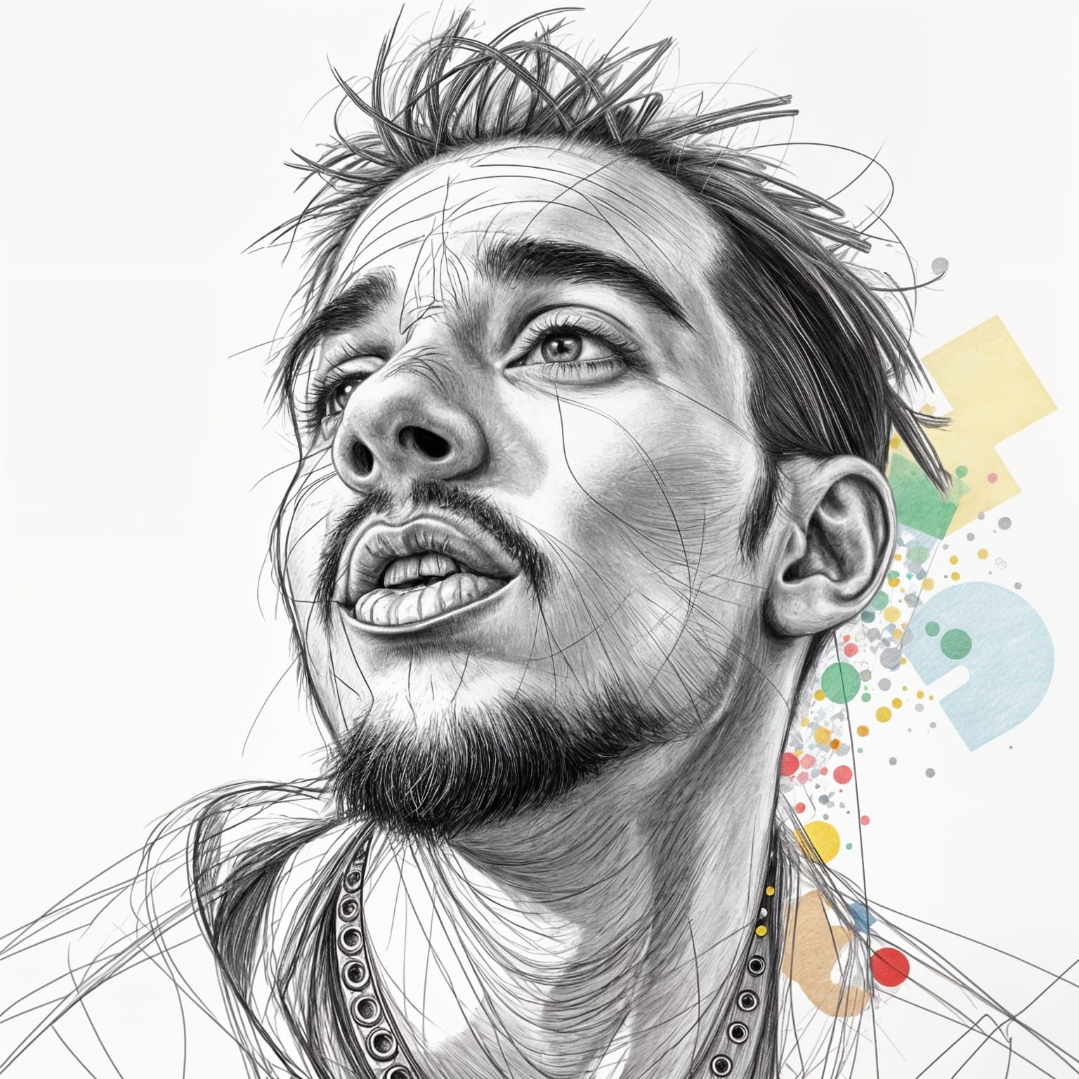 Deez Nuts: Expansive Pencil Sketch in Pointillism Style