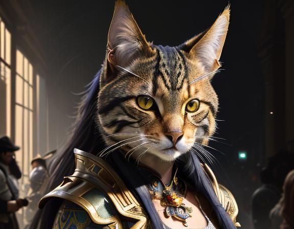 Minotaur Merchant in Roman Bazaar, Hyperdetailed Portrait