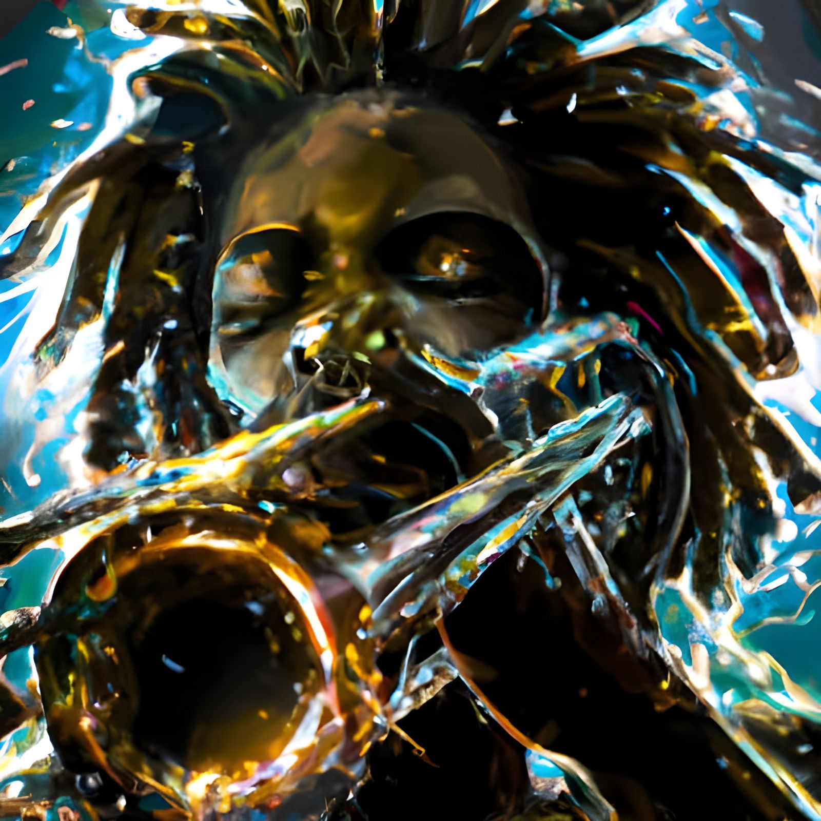 New Orleans Trumpeter Portrait in Hyperdetailed Concept Art