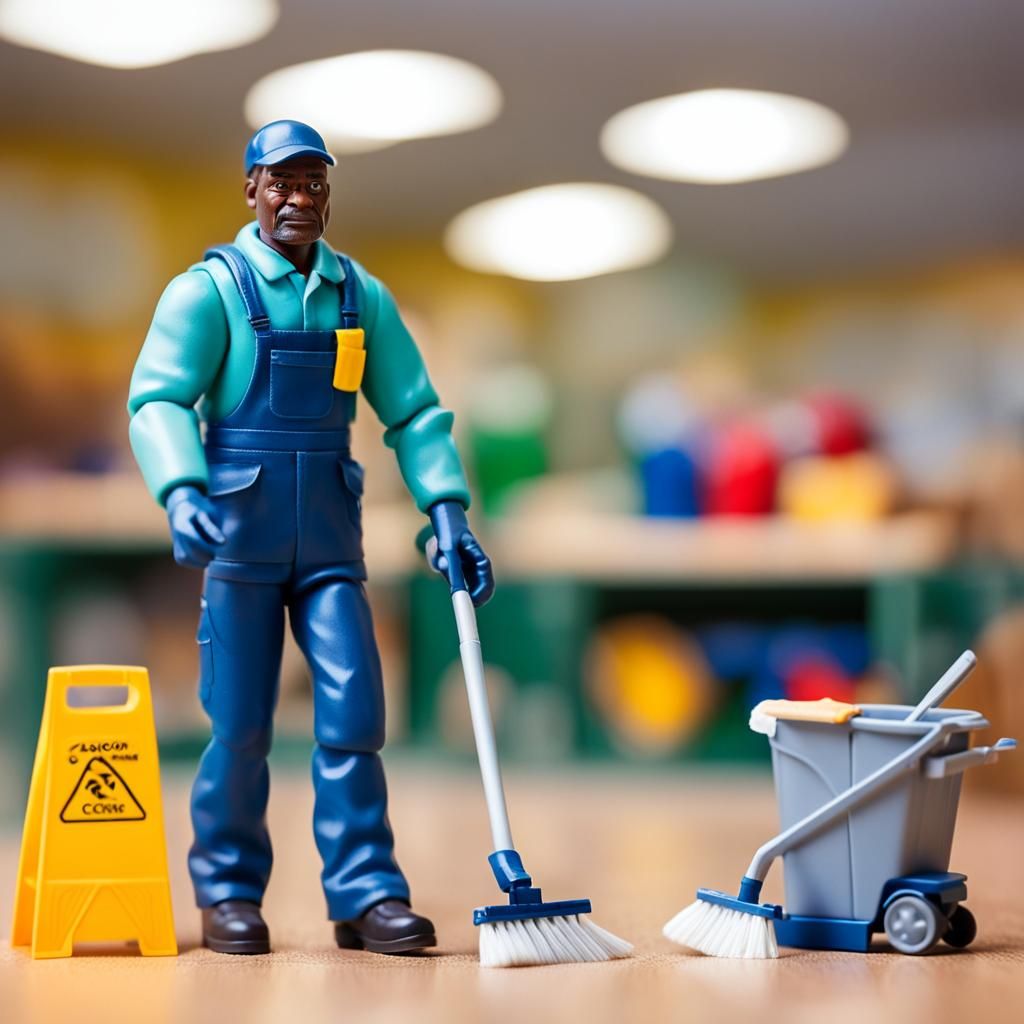 School Janitor Action Figure: Professional Photography