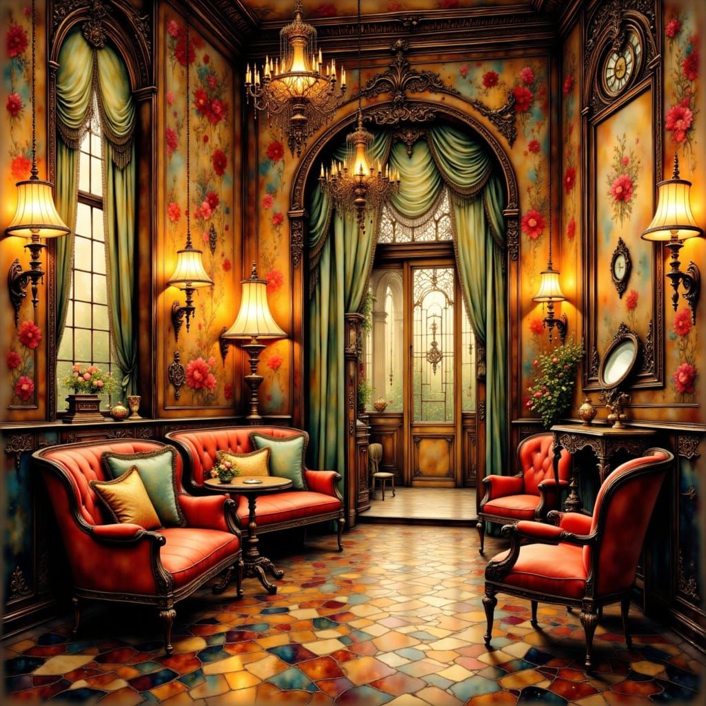 Art Deco Luxury in Opulent Vibrance