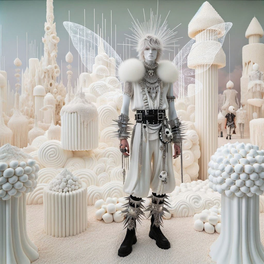 Marshmallow-Punk Fairy in a Candy World