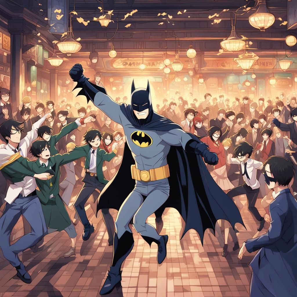 Batman's Anime-Style Macarena Dance