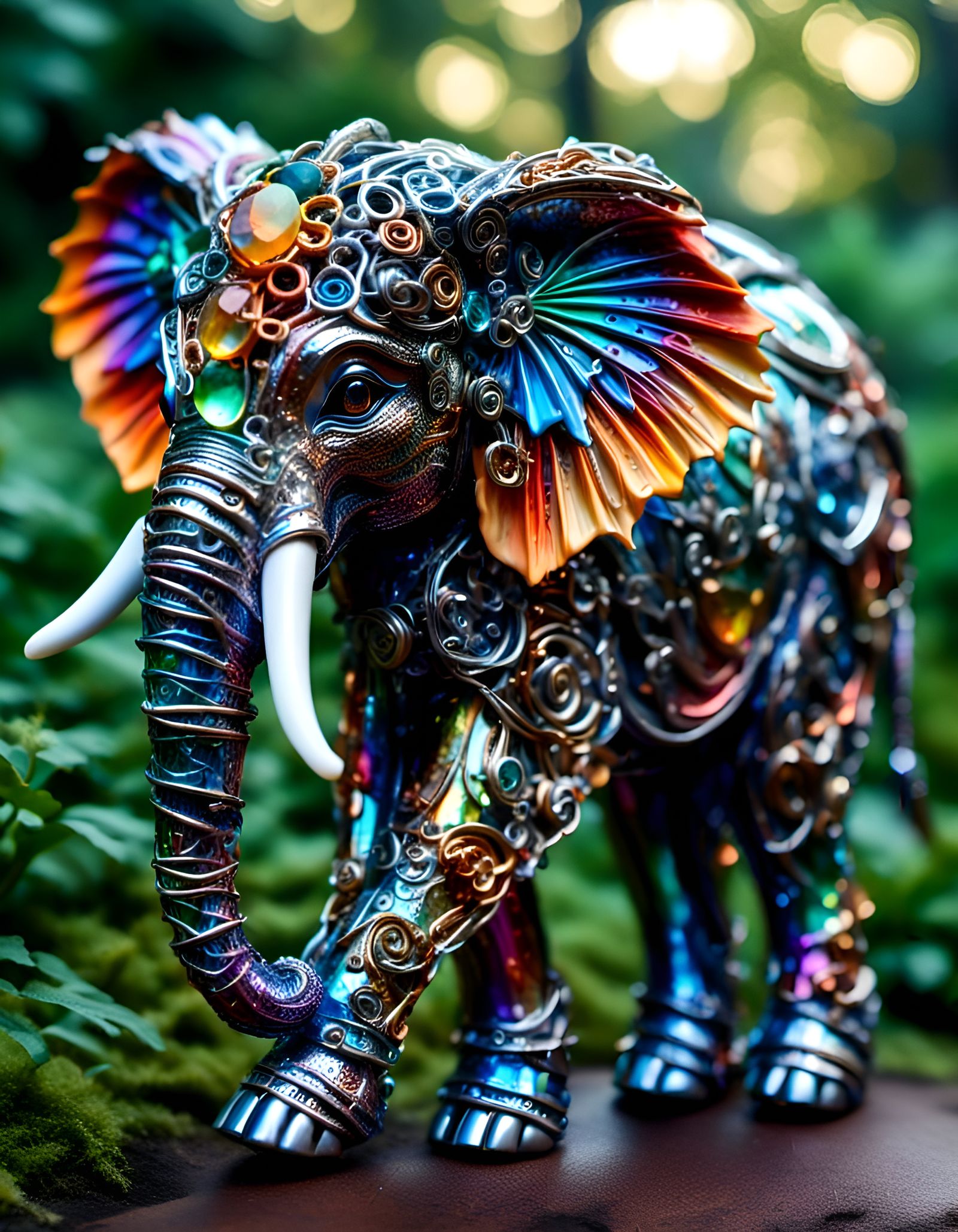 Draconic Iridescent Elephant in Sereghetti
