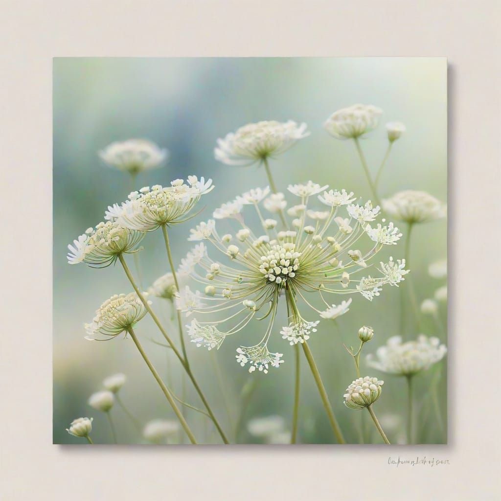 Queen Anne's Lace in Watercolor Style