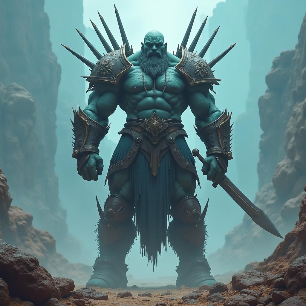 Heroic Warrior with Swords: Fantasy Concept Art
