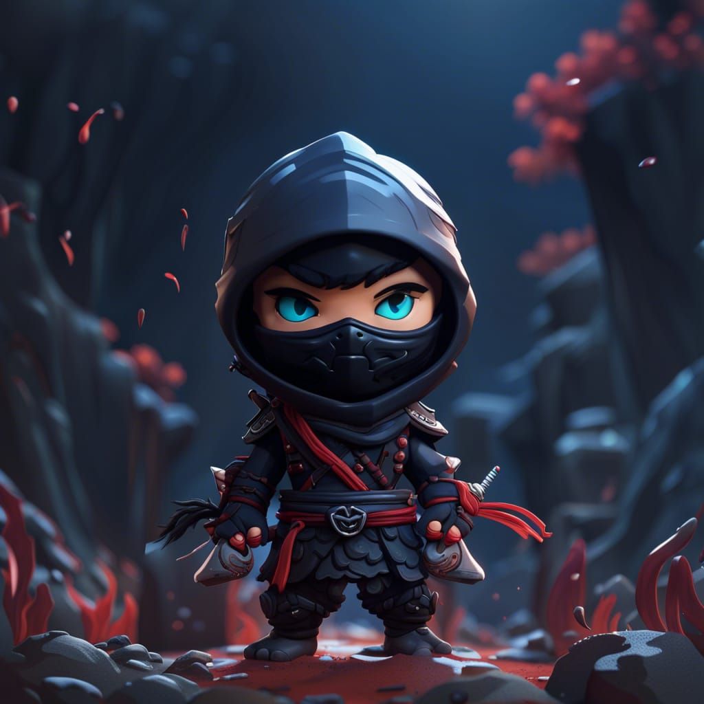 Chibi Ninja Fantasy Concept Art