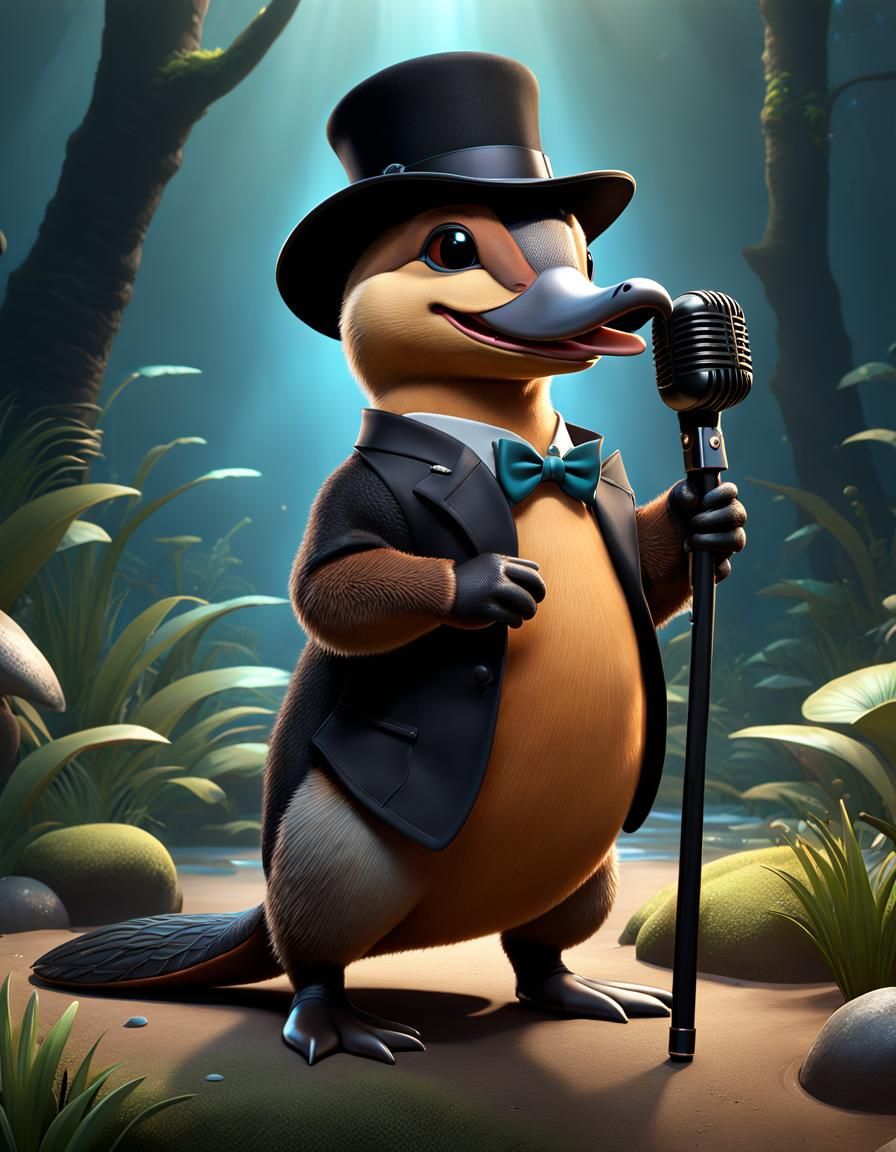 Singing Platypus Cartoon Concept Art