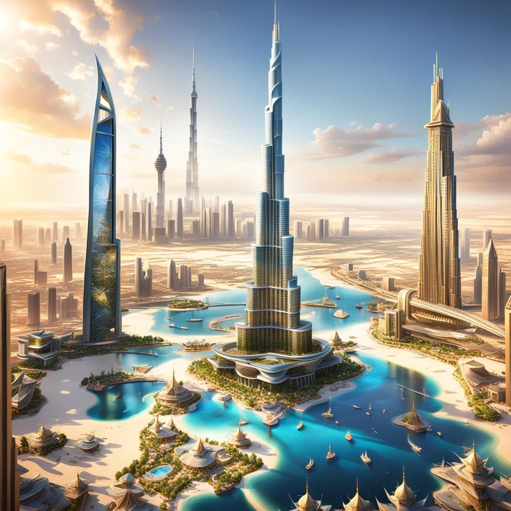 Tinkerbell and Burj Khalifa: Fantasy Concept Art