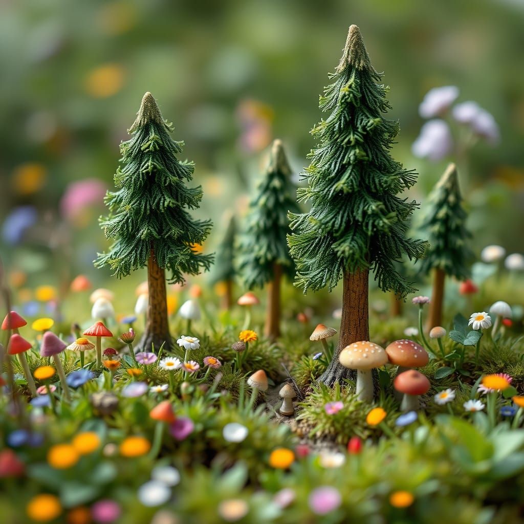 Miniature Meadow Inspired by Fantasy Art Styles