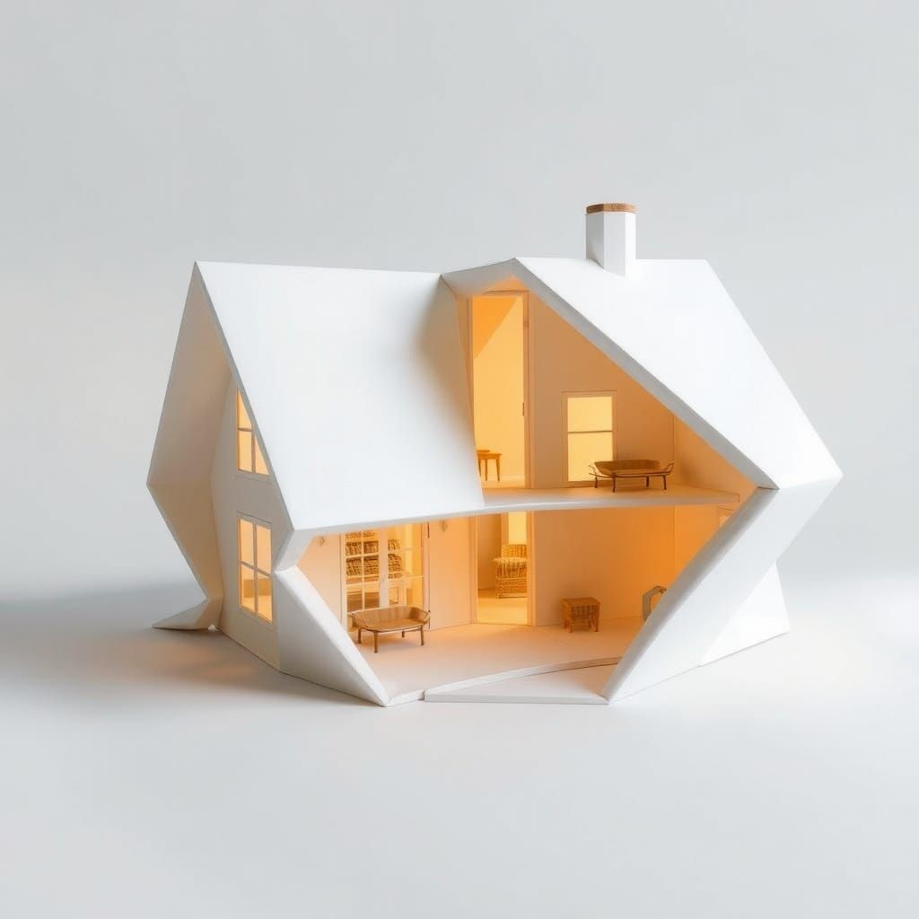 Folded House: A Surreal Architectural Concept