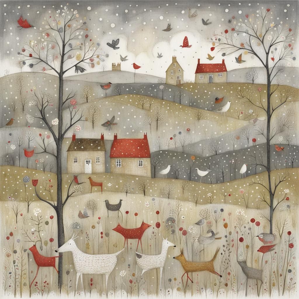 AI Image Inspired by Judith Clay and Lucy Grossmith