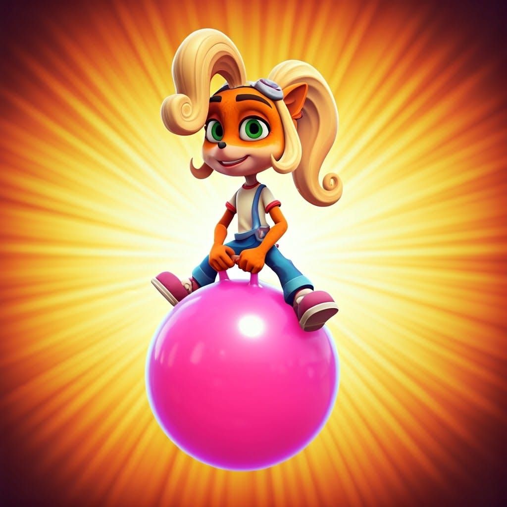 Coco Bandicoot in Vibrant Hopper Ball Ride