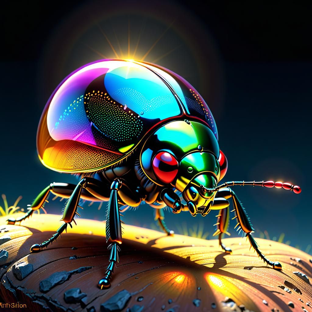 Backlit Mixed Media Jitterbug with Depth