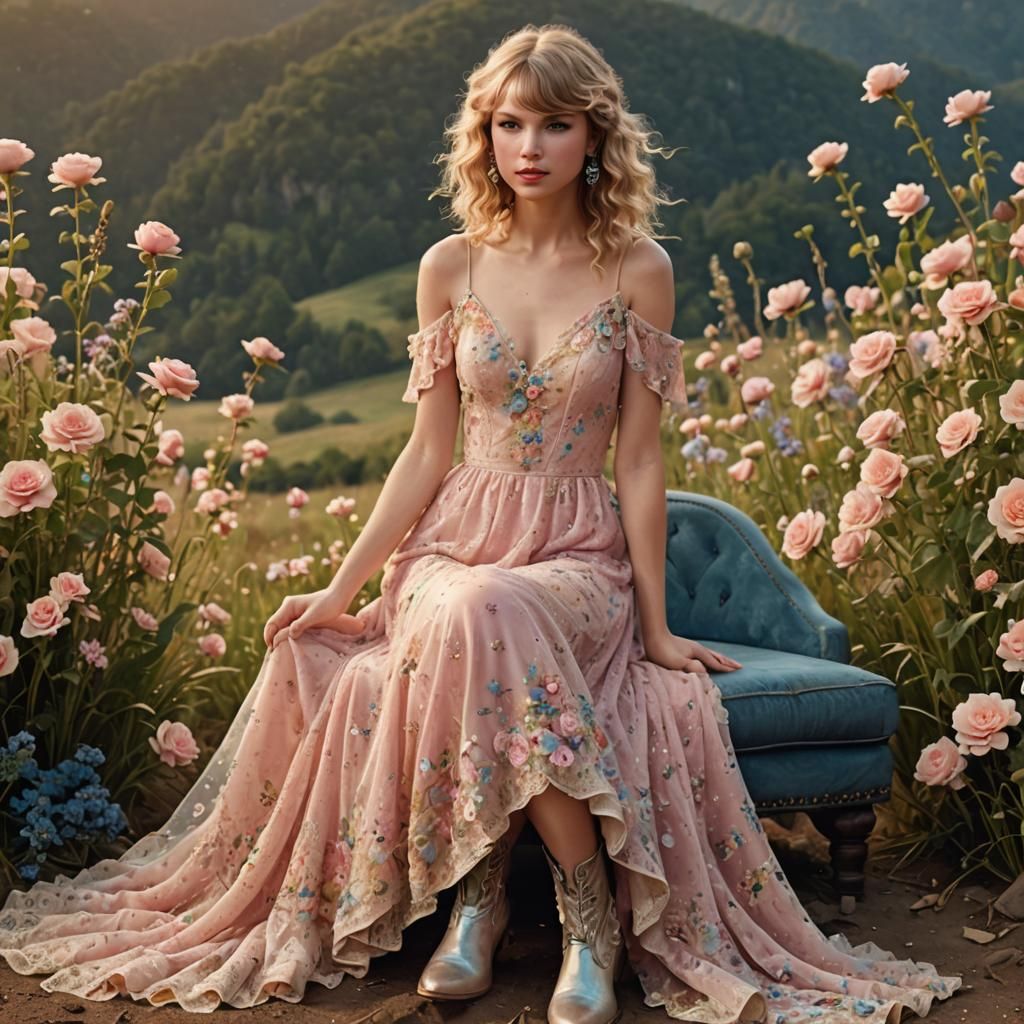 Taylor Swift Doppelganger in Ethereal Starlight