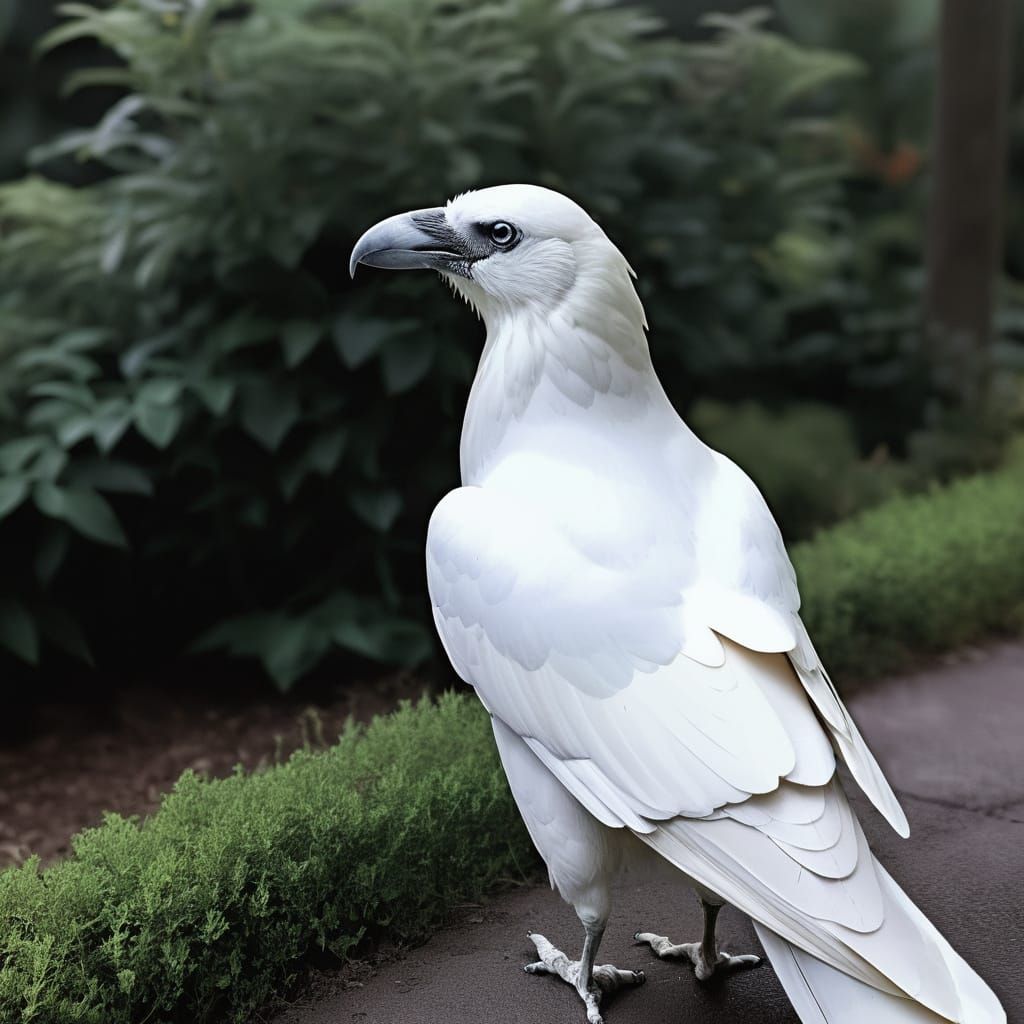 When I walked this way in the morning I met a white crow From whence she went, God knows.