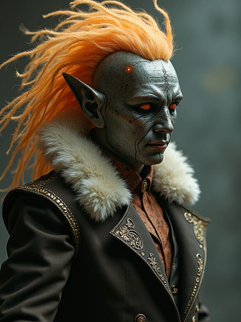 Surreal Space-Fi Masquerade with Feathers and Masks