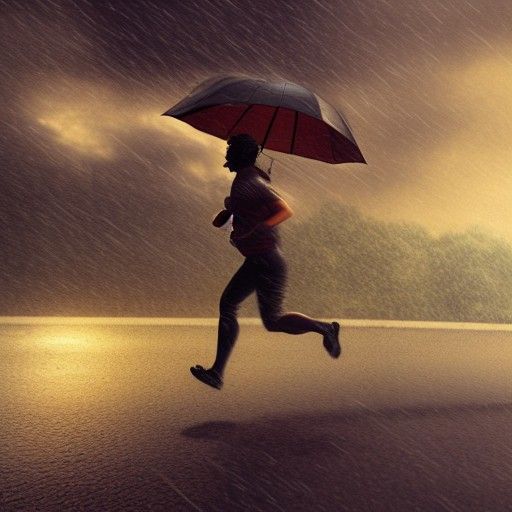 Detailed Matte Painting: Running in the Rain