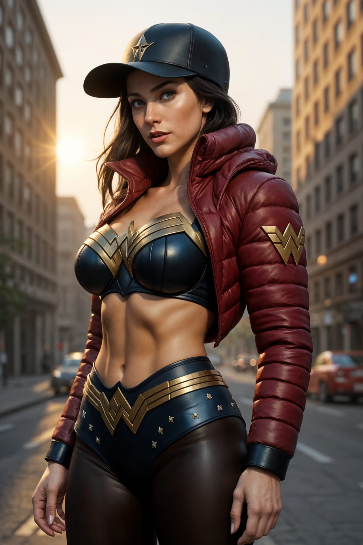 Wonder Woman in Urban Comic Book Art