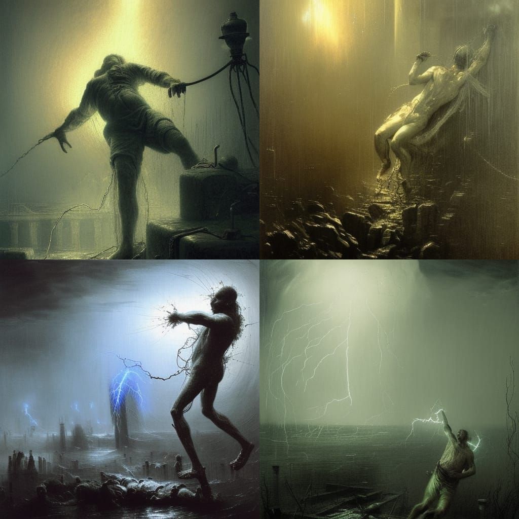 Electrocution Turns Worker Into Zombie: Hyperdetailed Splash...