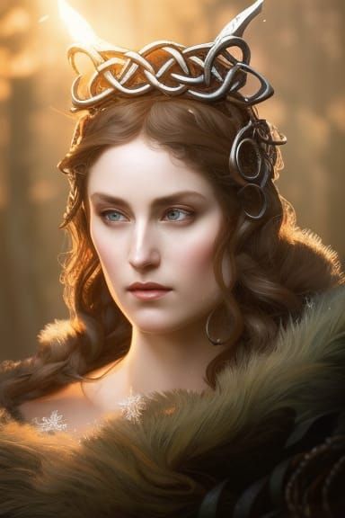 Celtic Winter Goddess Beira Portrait