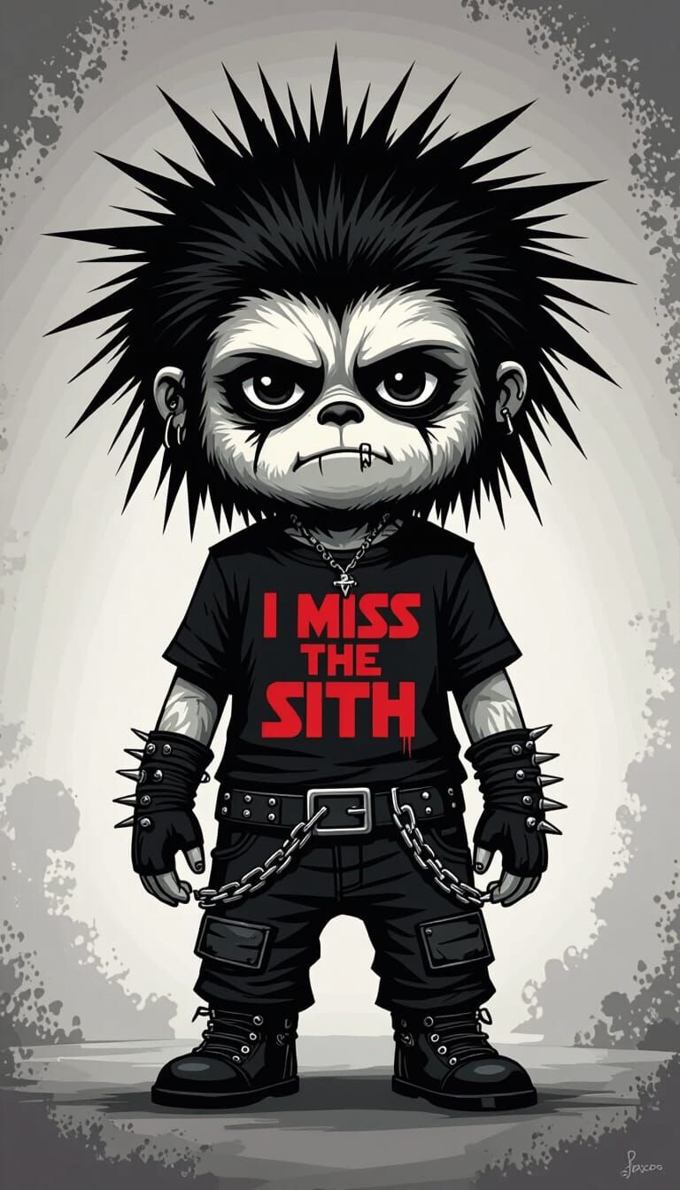 Goth Ewok Missing the Sith, Burton-esque Style