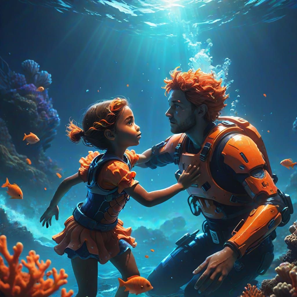 Fantastical Ocean Rescue in Vibrant Colors