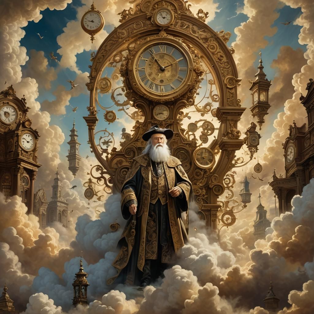 Baroque Surrealism: Louisiana Patriarch in Clockwork Cloud V...
