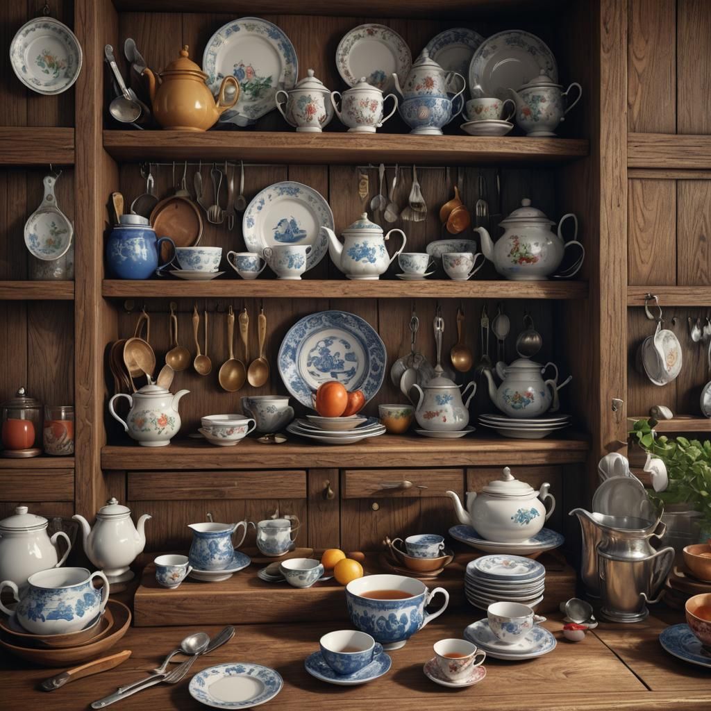 Quaint Country Kitchen: Hyper Realistic Artstation Render