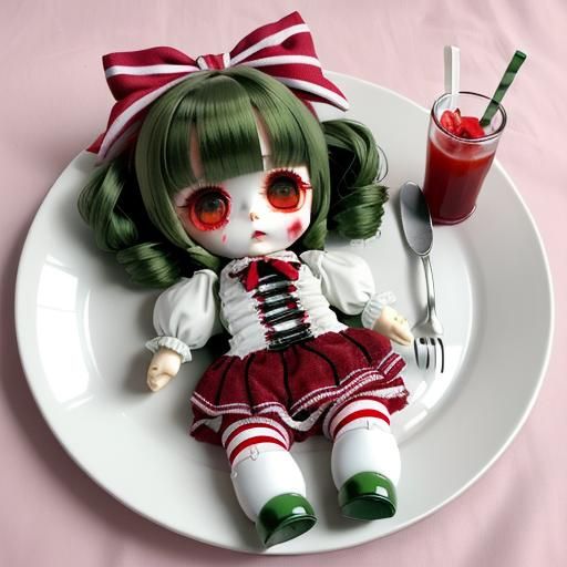 Wounded Doll: Anatomical Art in Pastelgore Style