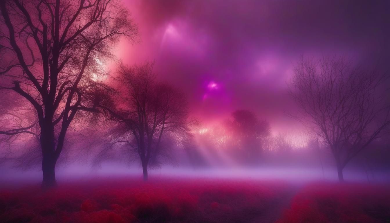 Red Flash and Purple Fog with Divine Light