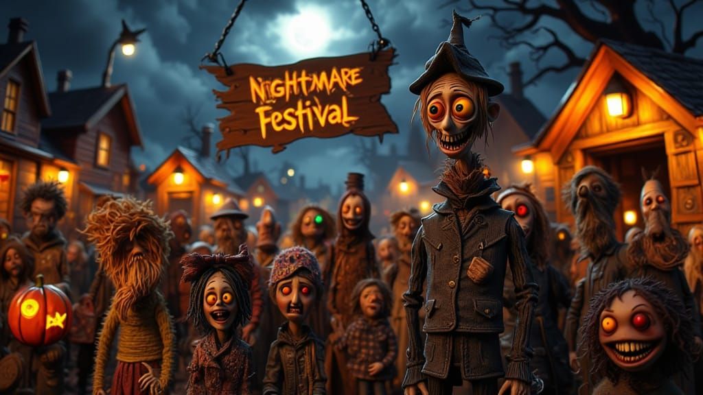 Creepy Clay Families at Nightmare Harvest Festival