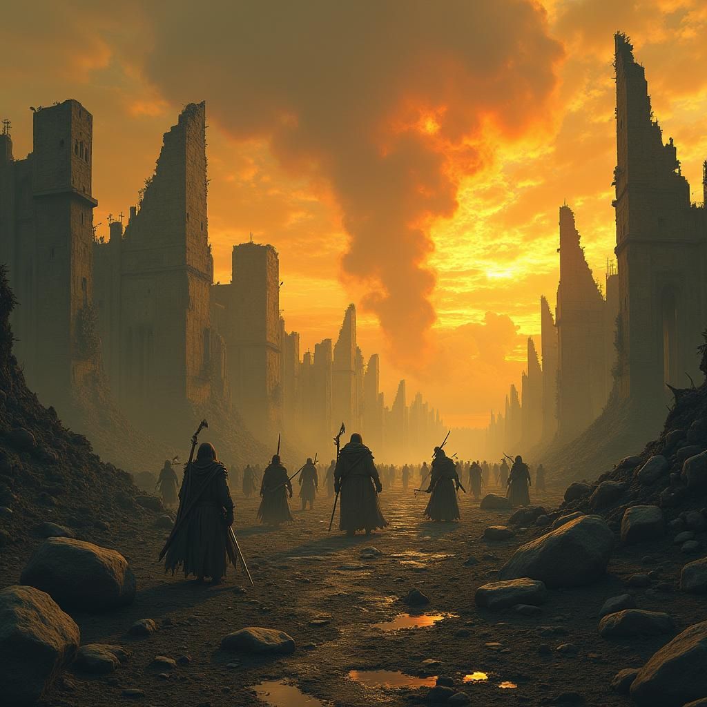 Barren, War-Torn Landscapes Reflect Humanity's Descent into...