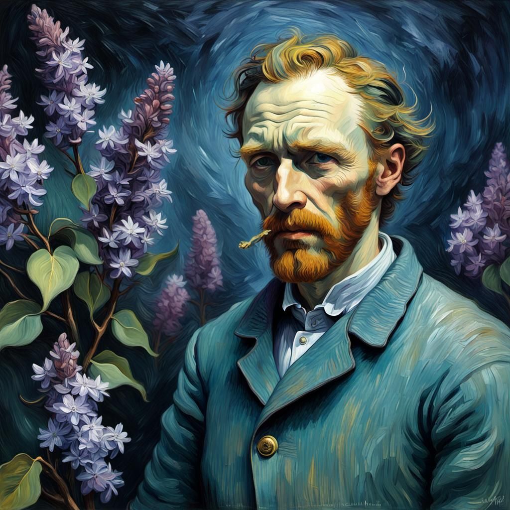 Brooding Portrait in Impressionistic Style