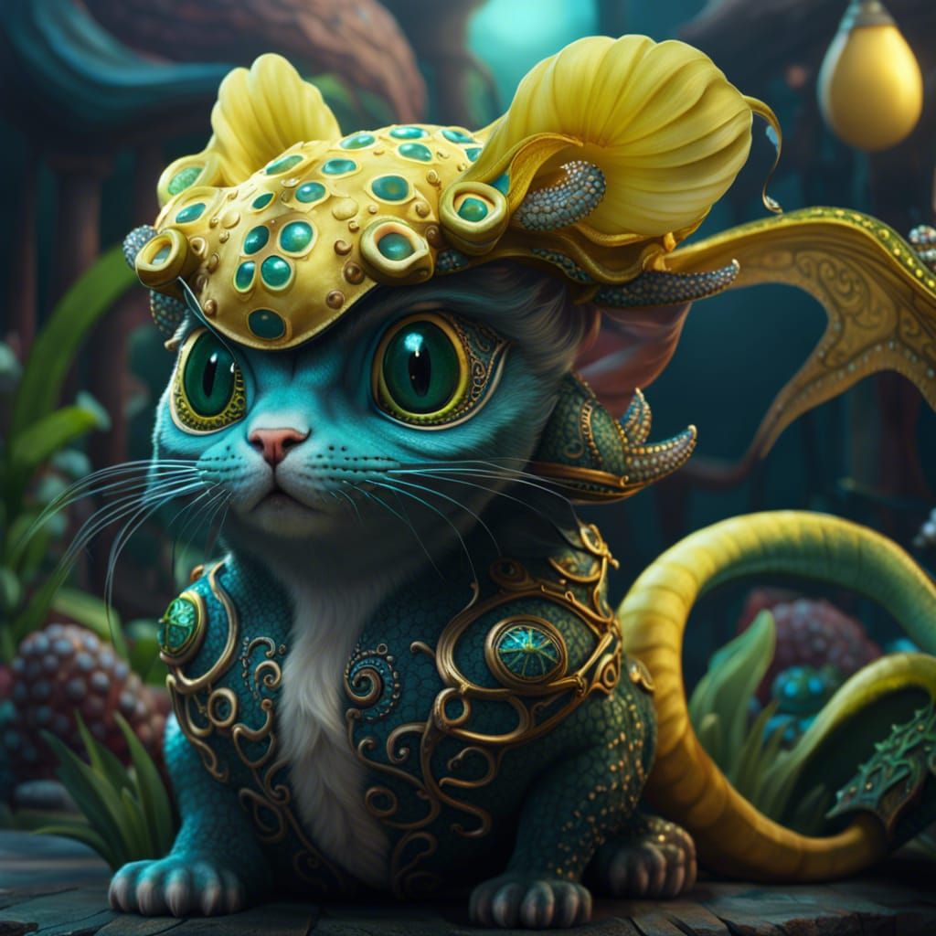 Fantasy Octopus Cat Banana Dragon Frog Hybrid