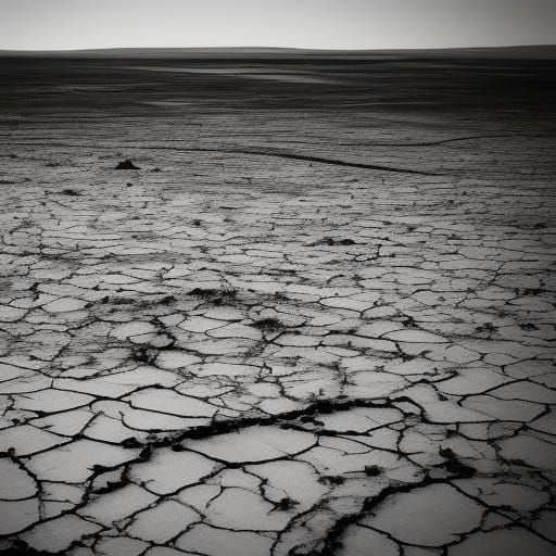 Desolate Wasteland Generated by AI