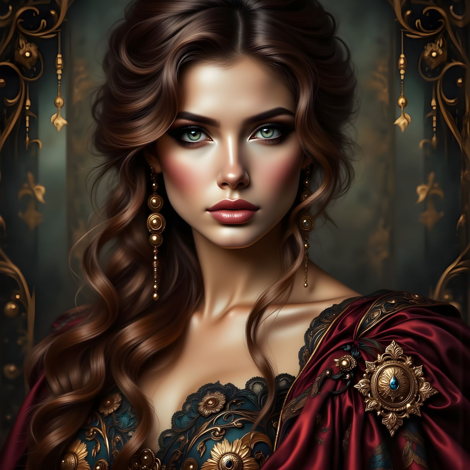 Ethereal Beauty in Medieval Regalia