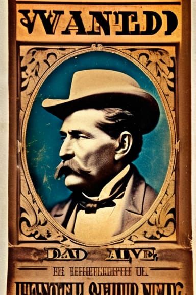 Old West Wanted Poster in Deep Color