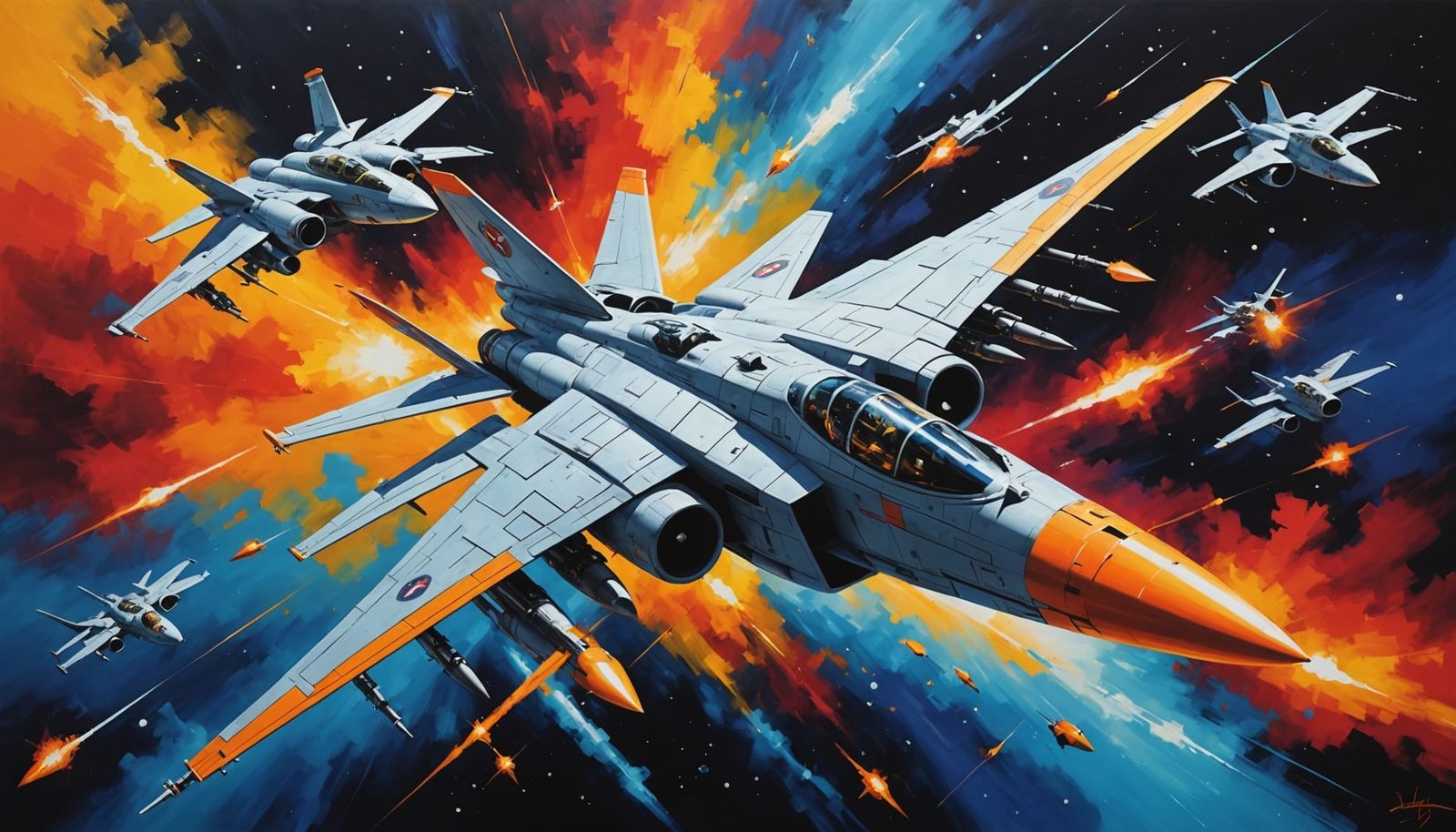 Cosmic Starlighters in Vibrant Harmony